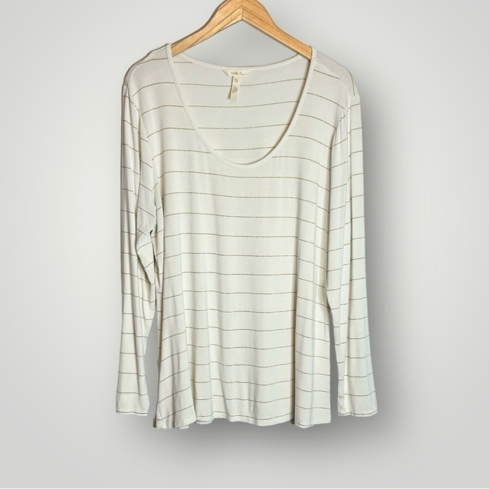 Matilda Jane Moments With You Top Size XXL Glitz & Glamour Striped Scoop Neck - Picture 6 of 11